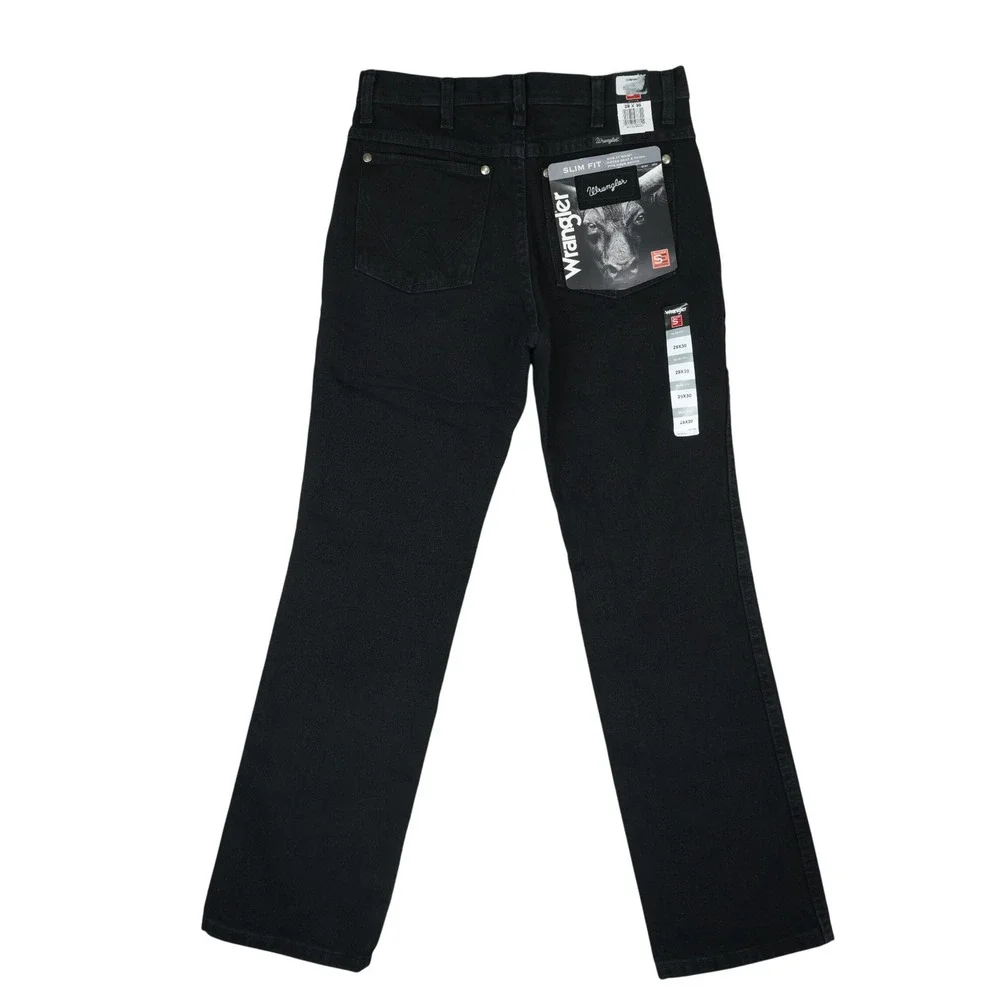 Wrangler Slim Fit Jeans Mens 29x30 Black‎ Silver Edition Western Cowboy Rodeo